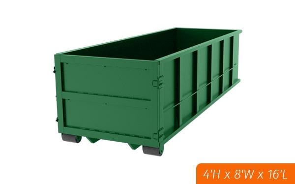 most rental companies offer rental periods ranging from 3 to 10 days for their fifteen yard dumpsters